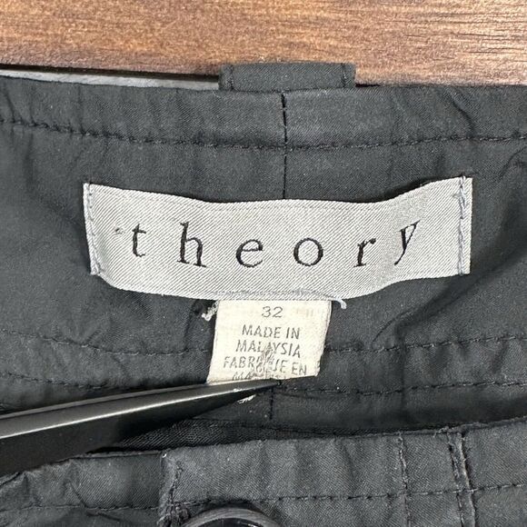 Theory Pants Men's Black Tech Terrance Compact Ponte Straight Leg 32x31 - Picture 2 of 9